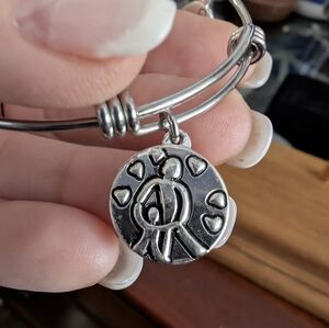 Silver Charm Bracelet with Mother And Child